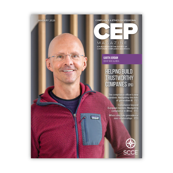 January 2026 CEP Magazine is now available! | Read it now 
