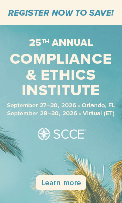Join SCCE for the 25th Annual Compliance & Ethics Institute! 
