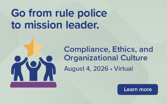 2026 August Compliance, Ethics, and Organizational Culture