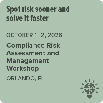 Join SCCE for the Compliance Risk Assessment and Management Workshop! 