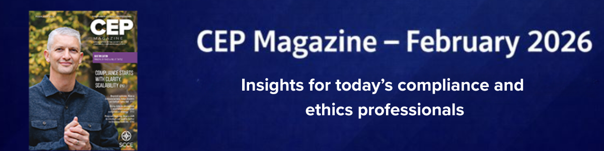 Insights for today's compliance and ethics professionals